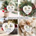 8 x Funny Sister Christmas Ornament 2025 - Cute Soul Sister Gifts for Women, Ceramic Ornament for Christmas Tree Decorations, Unique Far Away Sister Presents, Birthday Gifts for Sisters Bestie