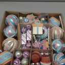 Soulchen 100 Pcs Pastel Christmas Tree Candy Ornaments Set, Macaron Shatterproof Pendants Christmas Ornaments Hanging Decor with Candy Cake Lollipop Donut Gift Package for Xmas Holiday Indoor Decor