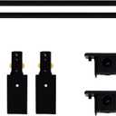 VANoopee H Track Lghting Rails 8FT H Type Track Light Rails Black H Track Rail Kit, End Caps & Live End Feed Connector Included, Compatible with Single Circuit 120V H Style Track System & Track Heads