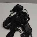 popiv Women's Sexy Lingerie Set with Garter Belt Matching Bra and Panty Lingeries Sets 4 Piece Black. Size L