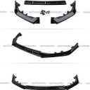 Front Lip Compatible with Honda Civic 4-Door Sedan & Hatchback 2025 2026, Bumper Air Dam Lower Chin Spoiler Splitter Protection Body Kit (Glossy Black)