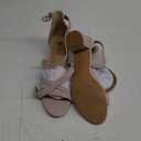 IDIFU Women's Block Low Chunky Heel Strappy Sandals Open Toe Ankle Strap Dress Wedding Evening Shoe for Women Bridal 9