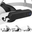 Battery Pack for Meta/Oculus Quest 3S/3/2,5000mAh Battery VR Charger, Extend 2-4 Hours Playtime, Lightweight Fast Charging VR Headset Safe Power Bank for Meta Quest 3S/3/2 Accessories (Black)
