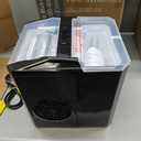 SMUG Countertop Ice Maker,9 Cubes in 6 Mins,26lbs in 24Hrs,2 Sizes of Bullet Ice,Auto-Cleaning,Portable Ice Machine with Handle,Basket and Scoop for Home Kitchen,Party and Camping(Elegant Black)