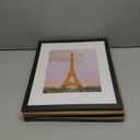 upsimples 11x14 Picture Frame Set of 3, Made of High Definition Glass for 8x10 with Mat or 11x14 Without Mat, Wall and Tabletop Display Photo Frames, Black