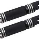 NTHREEAUTO Mounting Footpegs, Male Billet Footrests, Motorcycle Passenger Pedals Compatible with Harley Sportster, Dyna, Road King (Black/Chrome-2)