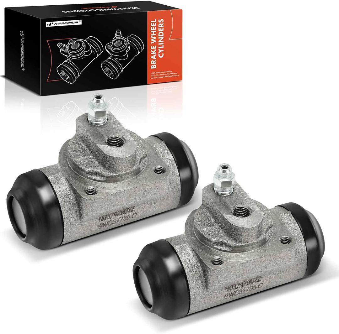 A-Premium Rear Drum Brake Wheel Cylinder Compatible with Select Chevy & GMC Models - Tahoe, Yukon, Suburban 1500, Blazer, C1500, C2500, K1500, K1500 Suburban, C10, C15, C10/C15/C1500 Pickup, 2-PC Set