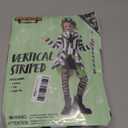 Spooktacular Creations Halloween Costume for Girls, Horror Black and White Vertical Striped Costume for Kids, Halloween Dress Up, Role Play, Cosplay Party Size M