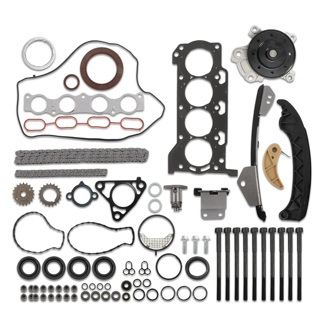 HS26515PT Timing Chain Kit fits Corolla 2009-2016 1.8L | Comes With Head Gasket Set, Head Bolts & Water Pump, Replaces 13506-0T020 13540-0T020