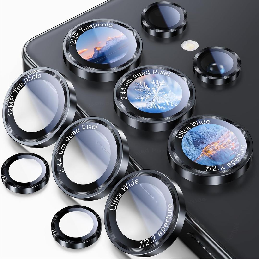 Uyiton for Samsung Galaxy S25 Ultra Camera Lens Protector, Unique Design