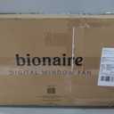 Bionaire Window Fan with Reversible Airflow Blades 3-Speed Settings, Programmable Thermostat, LED Display, Remote Control, Fits 2436" Windows, No Assembly Required