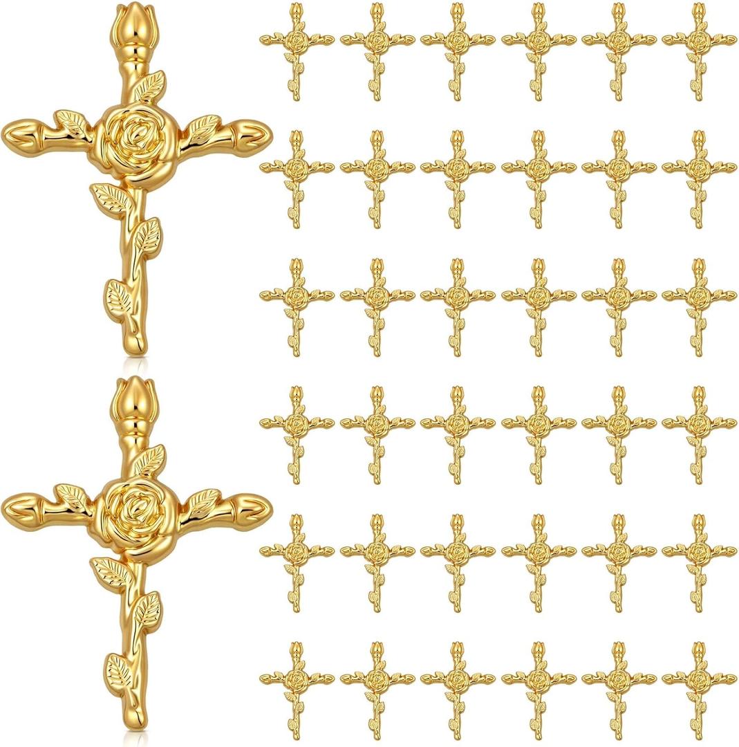 Cunno 36 Pcs Christian Cross Lapel Pins Easter Christian Faith Pins in Bulk for Women Men Small Easter Cross Jesus Enamel Brooch Blessed Pin Badge Religious Gift for Church Backpack Clothes