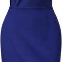 AISIZE Women's Retro Sleeveless High Neck Business Bodycon Pencil Dress (S)