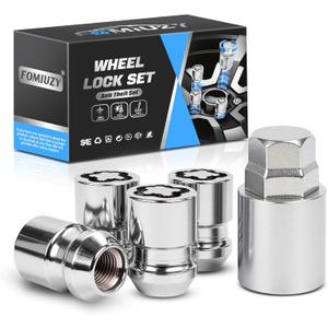 Wheel Lock Lug Nut Set M12 x 1.5 Anti Theft Fit Honda Accord Civic CRV Odyssey Acura Hyundai Accent Kia Lexus Mazda Toyota 4runner Camry FJ Cruiser Tacoma Chrysler Volvo & More Replace 24157