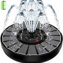 SZMP Solar Fountain Work On Cloudy Day,Solar Water Bird Bath Fountain with Faster Conversion Glass Solar Panel and Power Indicator Light,Built-in 2000mAh Battery