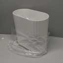 Bathroom Trash Can with Butterfly Lid 2 Gallon Sensor Trash can, IPX5 Waterproof Garbage Can, Automatic Slim Trash Bin, Under-Counter Wastebasket, Bathroom Decor for Bedroom, White Gold