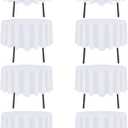 8 Packs Round Tablecloth 70 Inch White Table Cloth for Circle Tables, Washable Polyester Fabric Tablecloths, Wrinkle Resistant Table Cloth Round Cover for Wedding Party Banquet Dining