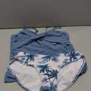 Aulyffo Girls Tankini Swimsuit Size 17-18 , Tropical Print Swimsuits for Teen Girls Criss Cross Kids Swimwear 