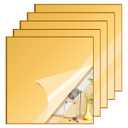 5 Pcs 12 x12 Inch Gold Acrylic Mirror Sheet, 1/8 Inch Thick Opaque Glossy Mirror, Plexiglass Mirror Sheets with Protective Film, Rigid Mirror Acrylic Sheet for Sawing, DIY, Laser Cutting and Engraving