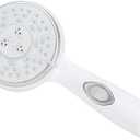 Camco RV Shower Head - Features Convenient On/Off Switch & 5 Different Spray Patterns - Designed to Conserve Potable Water - Simple to Clean w/Rubber Spray Tips - White (43711)