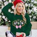 MNLYBABY Christmas Sweatshirt Women Funny Nutcracker Graphic Xmas Sweater Shirt Casul Crewneck Long Sleeve Pullover Top (XX-Large, Green)