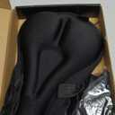 Zacro Bike Seat Cushion - Gel Padded Bike Seat Cover for Men Women Comfort, Extra Soft Exercise Bicycle Seat Compatible with Peloton, Outdoor & Indoor Bike Saddles (Black)