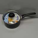 GoodCook Everyday Sauce Pan with Lid Ceramic Nonstick Aluminum Construction for Even Heating Non-Toxic PTFE & PFOA Free, 3-Quarts, Black