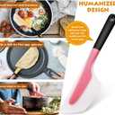 2 Pieces Omelette Spatula Kitchen Turner Silicone Flip and Fold Omelette Turner for Kitchen Omelet Pancake Crepes(Red and Yellow)