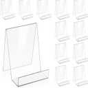 12 Pack Clear Display Stand, 5.7 x 4 Inch Acrylic Book Display Stand Tablet Holder Easel Holder for Displaying Pictures, Books, Albums, Music Sheets, Notebooks, Artworks, Cds, Large