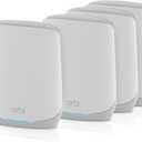 NETGEAR Orbi Whole Home Tri-Band WiFi 6 Mesh Network System (RBK754P) Router with 3 Satellite Extenders, Security Features, Coverage up to 10,000 sq.ft., 75 Devices, AX5200 (Up to 5.2Gbps)