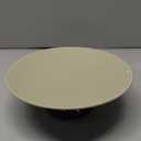 Modern Ceramic Pedestal Fruit Bowl, High-Fired Stoneware Shallow Serving Bowl with Wooden Base, Elevated Decorative Fruit Tray for Kitchen Counter Entryway Table Dining Centerpiece