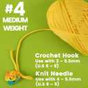 3 Pack Beginners Crochet Kit - Chocolate Brown, Grey, Caramel Yarn for Crocheting & Knitting, Easy-to-See Stitches, Chunky Thick Bulky Cotton Soft Yarn (3x50g)