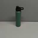 24 oz Insulated Water Bottle with Handle, 304 Stainless Steel Water Bottles with Wide Mouth, Double Wall Vacuum Sports Water Bottle, BPA Free, Keep Cold and Hot, Forest Green