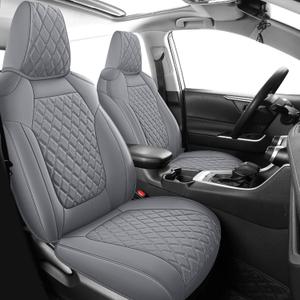 MIROZO RAV4 Seat Covers Full Set Gray,Car Seat Covers Fits 2019-2025 Toyota RAV4 Non-Hybrid LE/XLE/Limited, Waterpoof Toyota RAV4 Seat Covers Car Seat Protector (Not for Adv & TRD-Off,Grey)