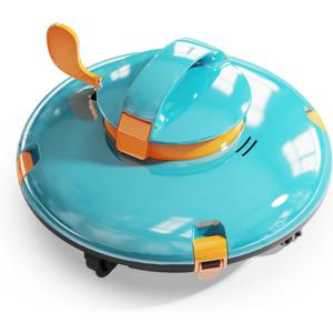 LVKE L1 Cordless Robotic Pool Cleaner, Pool Vacuum with Upgraded Obstacle-Crossing, 70 Mins Runtime, Powerful Suction, Auto-Parking, Ideal for Above Ground Flat Pools up to 38 Feet, Lake Blue