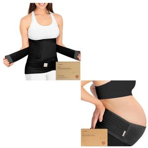 KeaBabies 3 in 1 Postpartum Belly Support Recovery Wrap and Pregnancy Belly Support Band - Postpartum Belly Band - Belly Bands for Pregnant Women - After Birth Brace - Maternity Belly Band