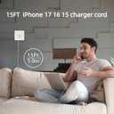 Cabepow 15 FT Extra Long iPhone 17 16 15 Charger Cord,[Apple MFi Certified] Long USB A to USB C Cable 5M,3A iPhone 17 Fast Charging Cord for iPhone 17 16 Pro Max/15 Pro/16/16e/15/Air