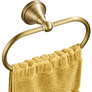 Flybath Oval Towel Ring Antique Brass Hanger Hand Towel Holder for Bathroom Kitchen Accessories Wall Mounted, Brushed Bronze
