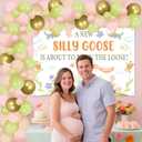 Silly Goose Baby Shower Decorations A New Silly Goose Is About To Be On The Loose Backdrop Banner Balloon Garland Kit Cute Goose Floral Gender Reveal Decor Geese Fun Farm Animal Flower Party Supplies