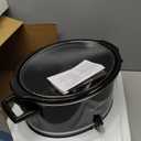 Hamilton Beach 7-Quart Portable Slow Cooker Serves 8+, Dishwasher Safe Crock, Lid Latch Strap for Travel, Brushed Silver