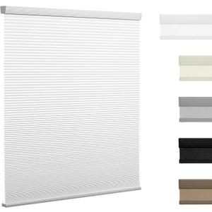Boolegon Light Filtering Cellular Shades Cordless Pull Down Cellular Blinds Thermal Insulated Honeycomb Blinds for Windows, White