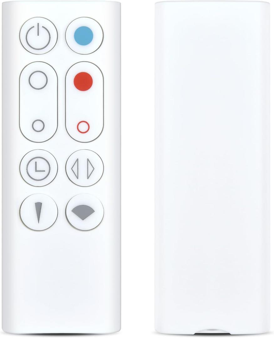 New Replacement Fan Remote Control Compatible with Dyson AM09 Hot + Cool Tower Fan Heater, No Battery - White