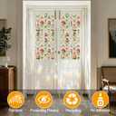 Countewol Rainbow Static Cling Window Film, Stained Glass Privacy Film with Rose Pattern, Anti-Glare UV Protection, Removable Decorative Window Clings for Home/Glass doo (Vintage Rose, 23.6 x78.7 in)