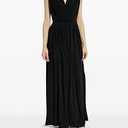 Women's Summer Dresses Short Sleeve Maxi Dress Casual V Neck Flowy Sundress L