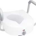 E-Z Lock Raised Toilet Seat with Adjustable Armrests