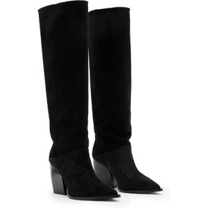 AllSaints Women's Roberta Suede Boot (Black, Size 9M)