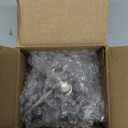 Square Bathroom Soap Dispenser Brushed Nickel, Glass Bottles with Stainless Steel Pump Cube Liquid Soap Dispenser Hand Kitchen (8.4oz-Square)