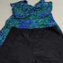 Aqua Eve Plus Size Two Piece Swimsuits for Women Tankini Bathing Suits Flowy Swim Dress with Shorts (Blue-1) 
18W