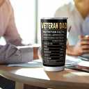 2 x Veteran Gifts for Dad, Vietnam & Army Veteran Gifts, Insulated Stainless Steel Travel Tumbler With Lid - 20 OZ