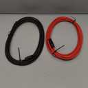 2/0 AWG Flexible Battery Cable with 3/8" Terminals - OFC Pure Copper Inverter & Welding Wire for Automotive Solar RV Motorcycle (Red + Black 2FT Pair)